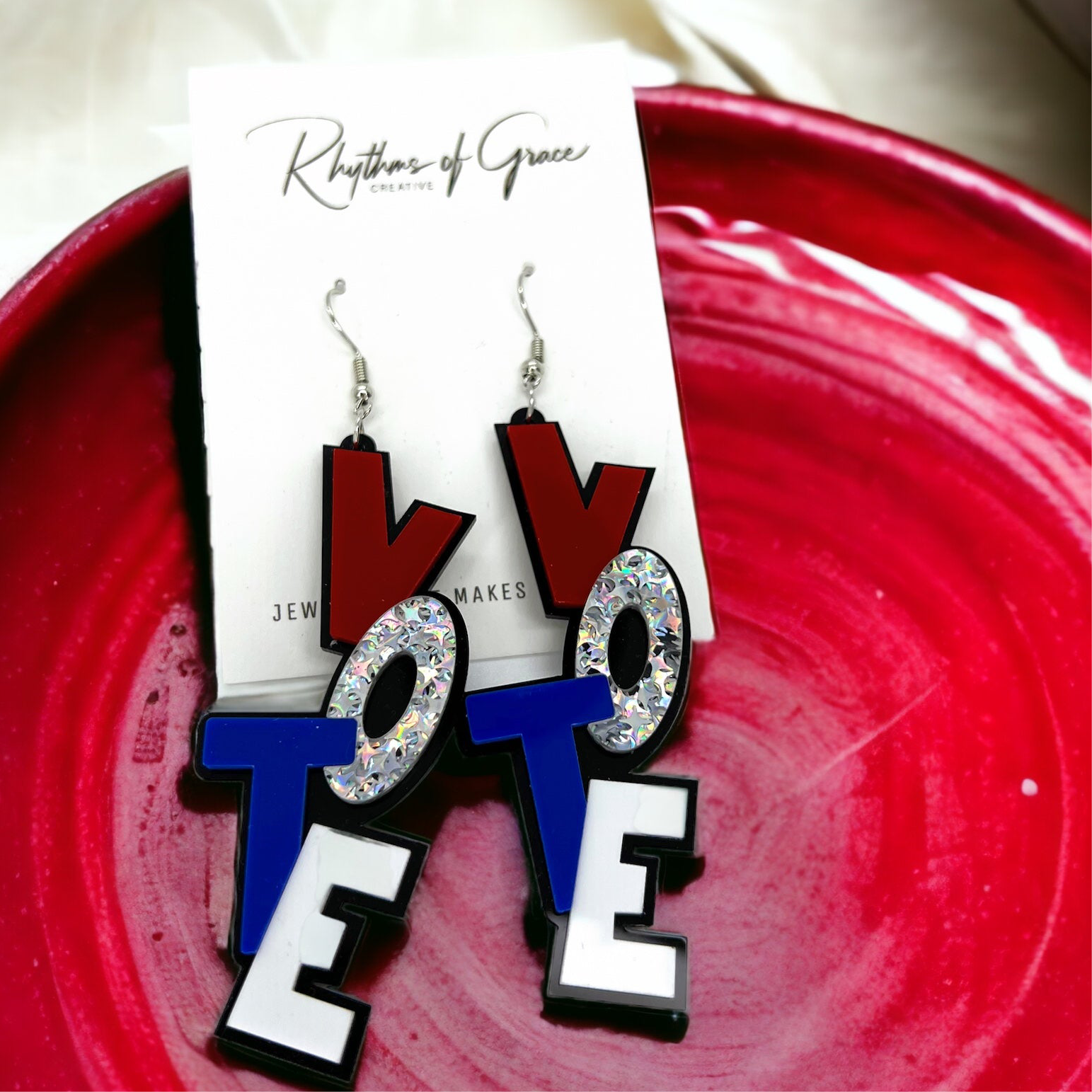 Vote with Style: Handmade Stars & Stripes Earrings! - Rhythms of Grace Creative