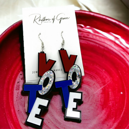Vote with Style: Handmade Stars & Stripes Earrings! - Rhythms of Grace Creative