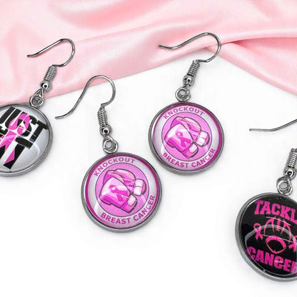 Fight Like a Girl (and Look Fabulous Doing It!) - Breast Cancer Awareness Earrings 💖