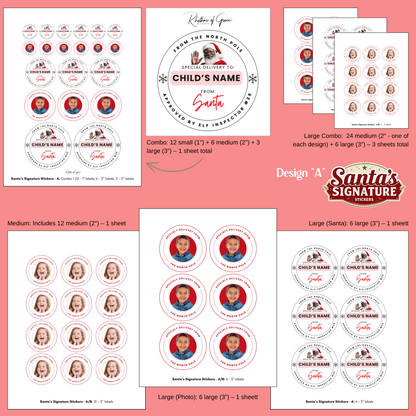 Personalized Santa Gift Tags – Custom North Pole Express Labels, Waterproof Christmas Stickers, Santa’s Workshop & Holiday Name Tags