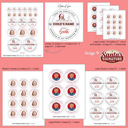 Personalized Santa Gift Tags – Custom North Pole Express Labels, Waterproof Christmas Stickers, Santa’s Workshop & Holiday Name Tags