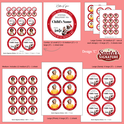 Personalized Santa Gift Tags – Custom North Pole Express Labels, Waterproof Christmas Stickers, Santa’s Workshop & Holiday Name Tags