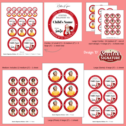 Personalized Santa Gift Tags – Custom North Pole Express Labels, Waterproof Christmas Stickers, Santa’s Workshop & Holiday Name Tags