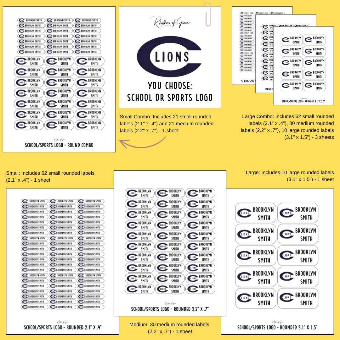 Back to School Personalized Character Labels – Waterproof & Customizable!