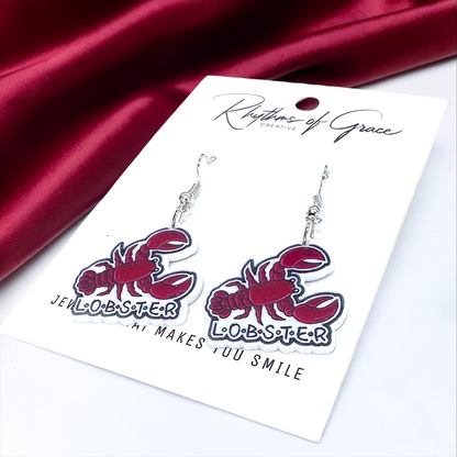 Lobster Dangle Earrings: Your Friendly Reminder of Love! FRIENDS