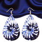 Blue Tie Dyed Teardrop Earrings – Chill Vibes Only 💙