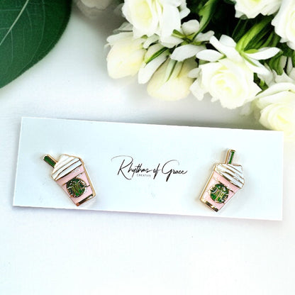 Sip in Style with Our Coffee Cup Stud Earrings! ☕