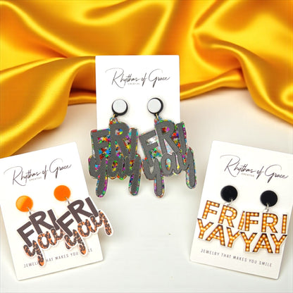 FRIYAY Earrings: Your Weekend Statement Piece! ✨ - Rhythms of Grace Creative