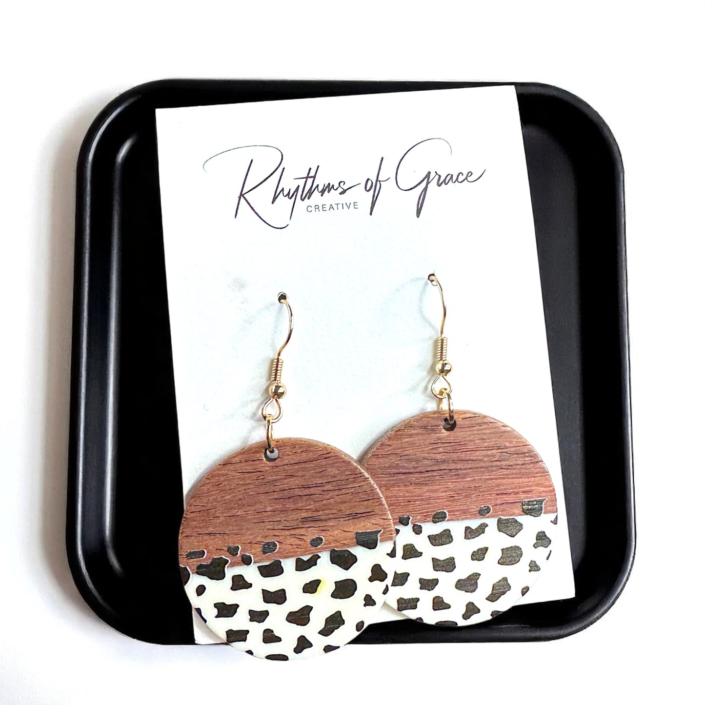 Boho Chic Cowprint Earrings - Unleash Your Wild Side!