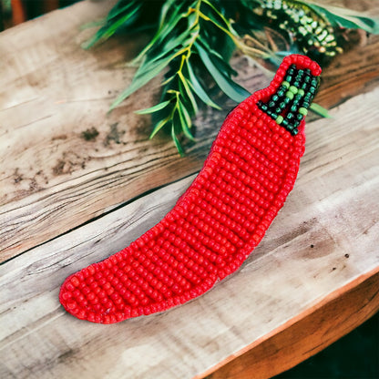Spice Up Your Style: Fun Beaded Hot Pepper Earrings! 🌶️✨