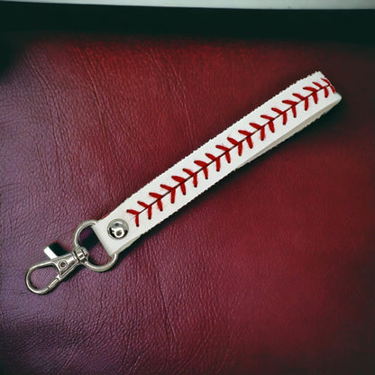 Stylish Yellow or White Leather Strap Key Chain – Handcrafted for Durability and Elegance