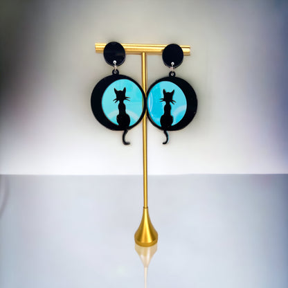 Enchant Your Look with Cat and Moon Earrings - Perfect for Halloween! - Rhythms of Grace Creative