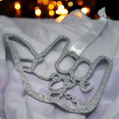 Metal Ornament - "I Love You" Sign Language