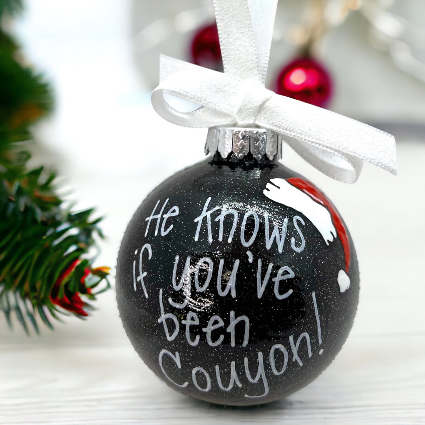 Cajun Christmas Ornament: "He Knows If You’ve Been Couyon!" - Rhythms of Grace Creative