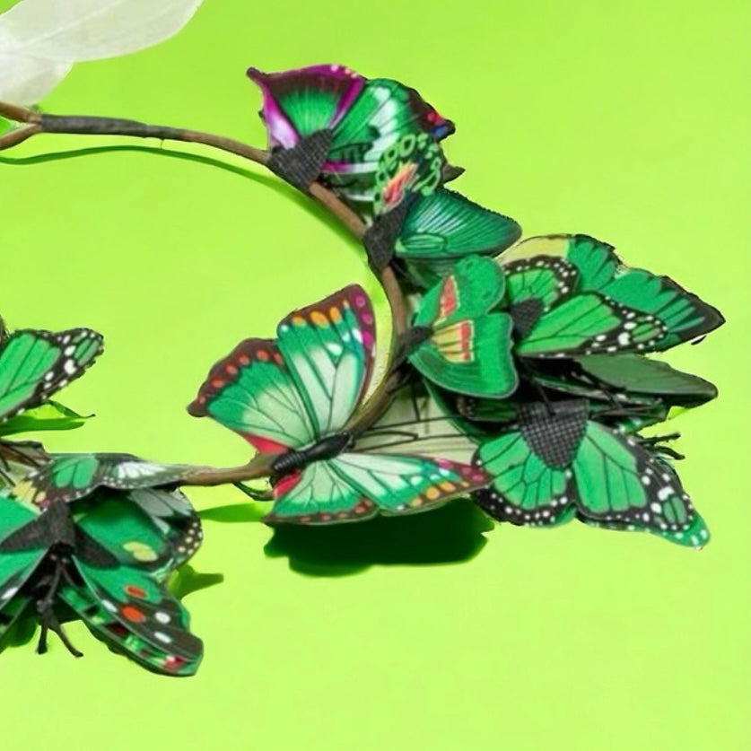 Whimsical Green Butterfly Headband: Elevate Your Style to Magical Heights!