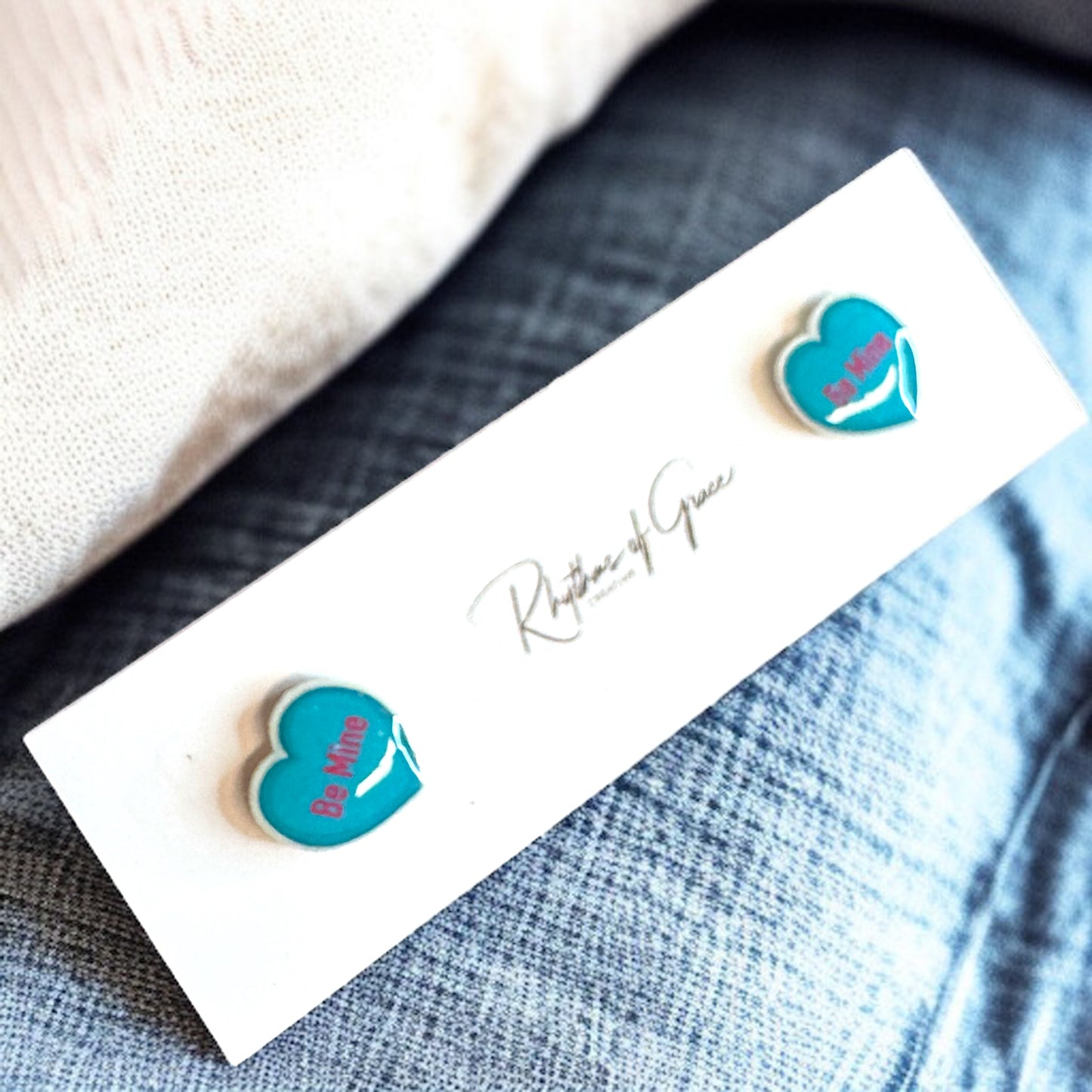 Sweet & Sassy Candy Heart Stud Earrings – Spice Up Your Look! 💖