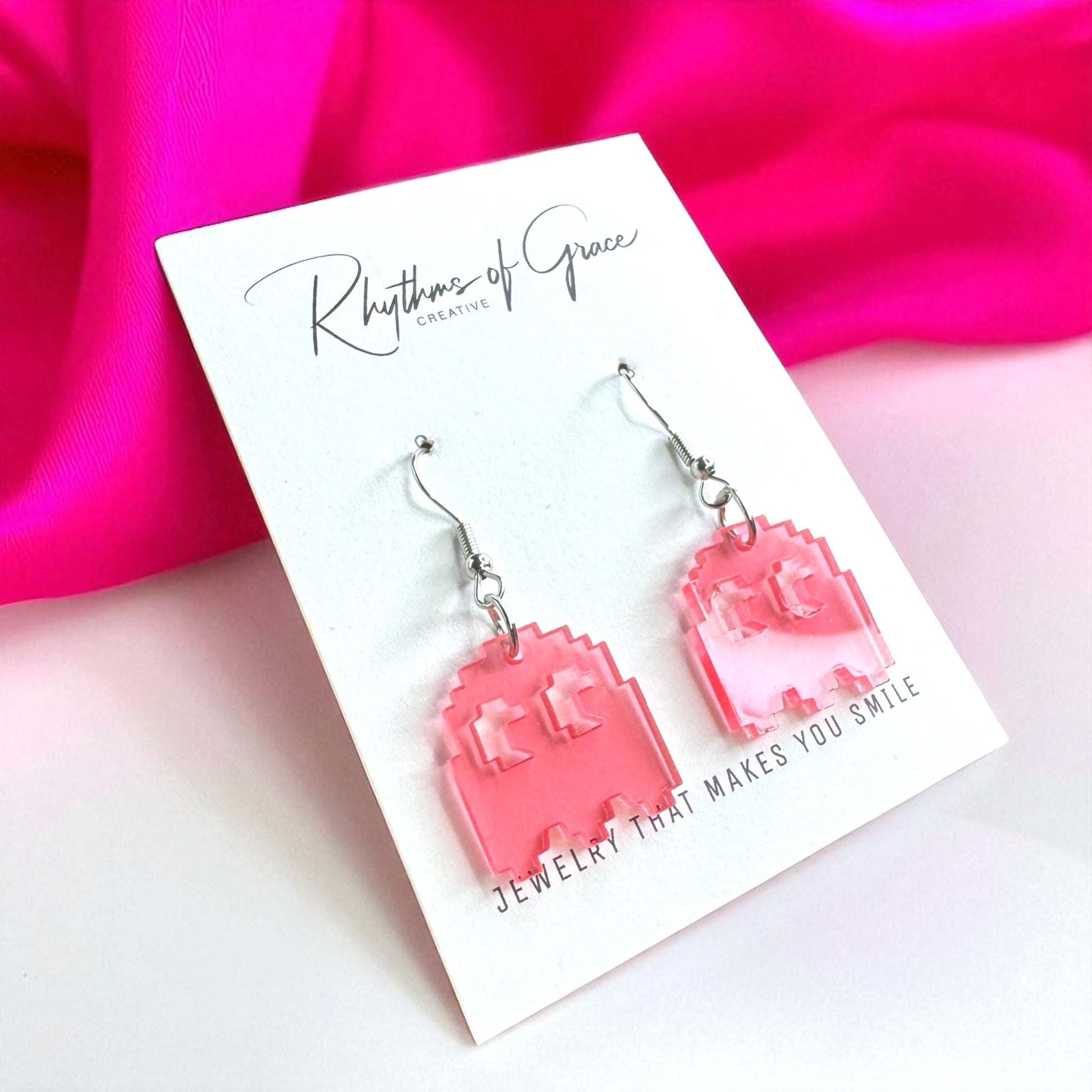 PAC-MAN Party Earrings Set - Embrace 80's Retro with Handmade Dangle Fun! - Rhythms of Grace Creative