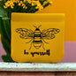 Charming Yellow Faux Leather Coin Purse “Be Yourself” - Brand New, Gift