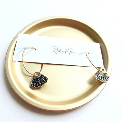 Delicate Dissent Hoop Earrings – Channel Your Inner RBG with Bold Elegance!