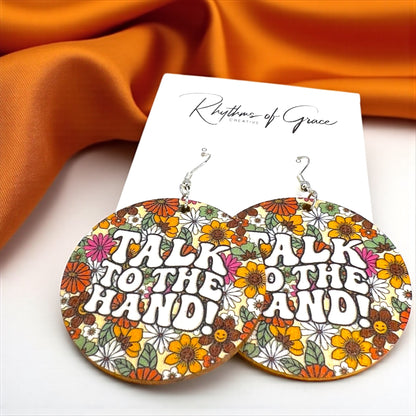 Talk to the Hand Earrings - Retro Sassy Vibe! 🌟 - Rhythms of Grace Creative