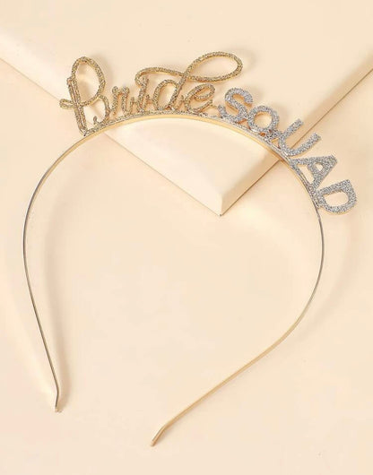 Bride Squad Headband - Bridal Shower Headband, Bride Headpiece, Bachelorette Headpiece, Bachelorette Party, Bridal Shower - Rhythms of Grace Creative
