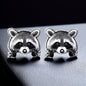 Ravishing Raccoon Stud Earrings - Double the Cuteness!
