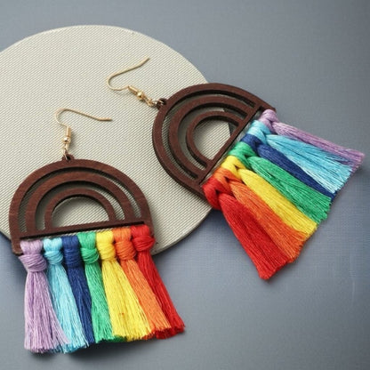 Fringe Rainbow Earrings: Your Go-To PRIDE Accessories! 