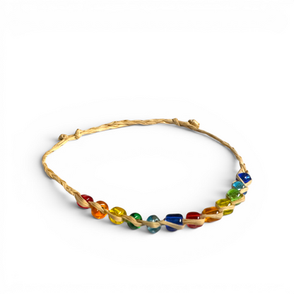 Rainbow Beaded Friendship Bracelet - The Perfect Accessory! 🌈