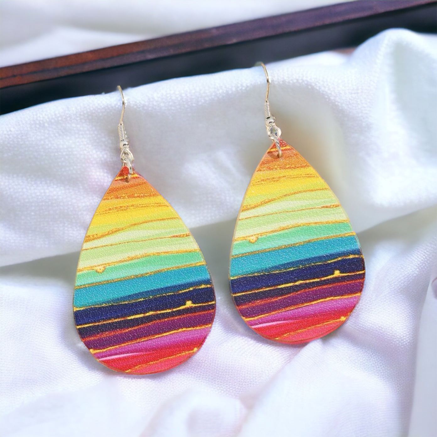 Rainbow Teardrop Earrings: Shine Bright & Celebrate Love!