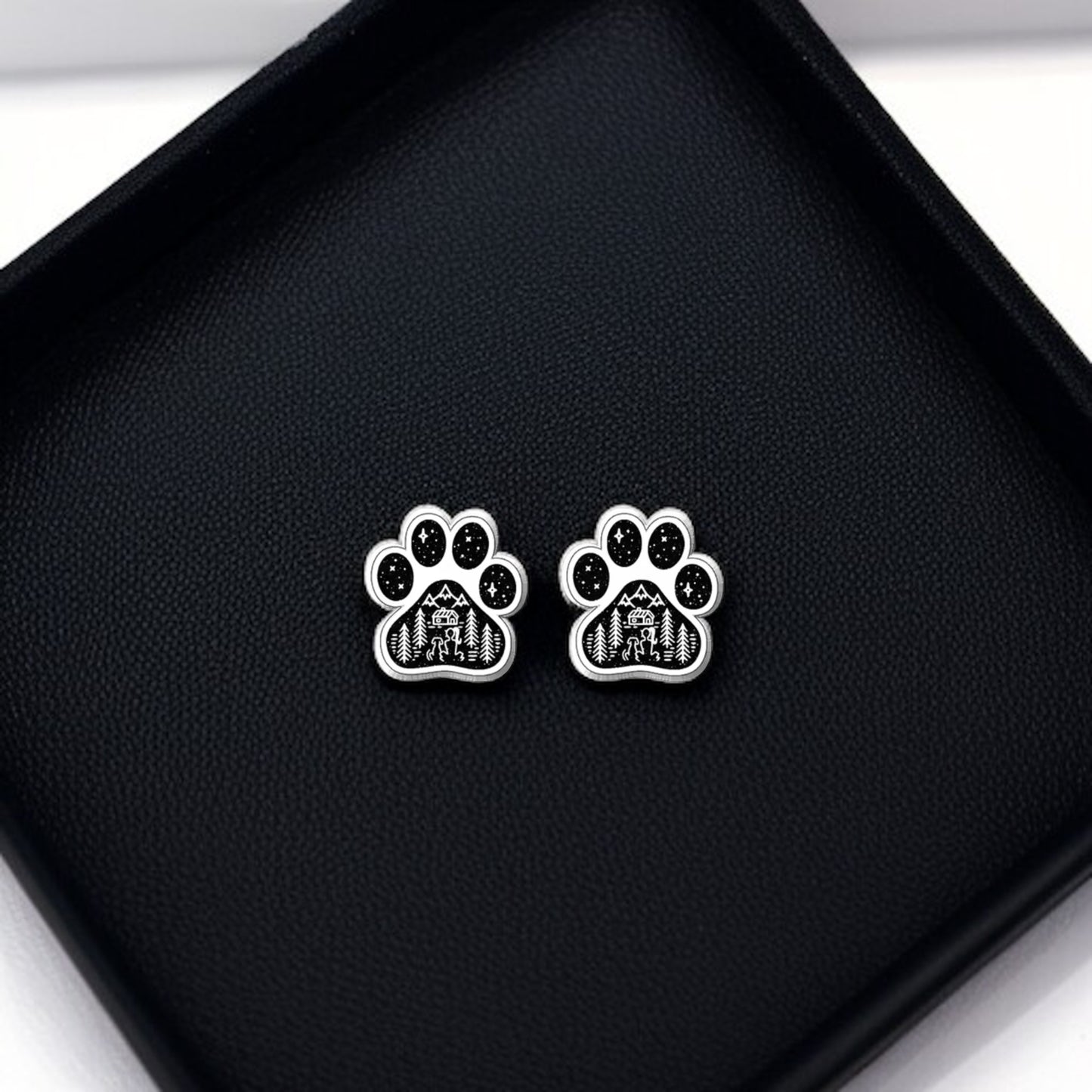 Vibrant Paw Print Studs – A Purr-fect Gift!