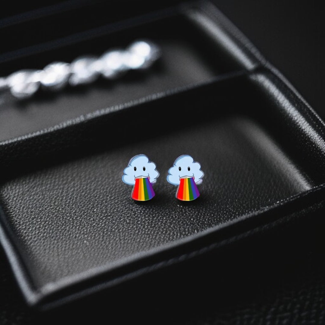 Cloud with Rainbow Earrings - Add a Burst of Joy to Your Day! 🌈
