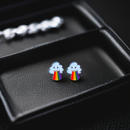Cloud with Rainbow Earrings - Add a Burst of Joy to Your Day! 🌈