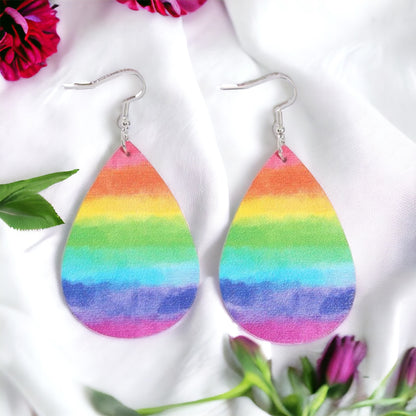 Rainbow Teardrop Earrings: Shine Bright & Celebrate Love!