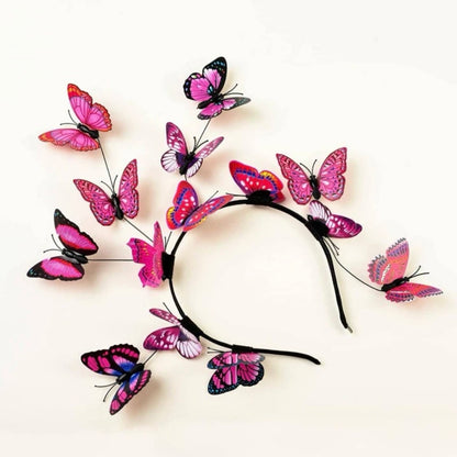 Butterfly Headband for Women – 3D Monarch Butterfly Crown | Festival, Garden Party, Boho Hair Accessory (Multiple Colors)