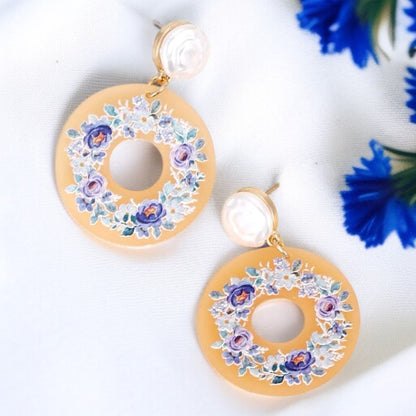 Blue Flower Earrings - Springtime Floral Elegance! 🌼