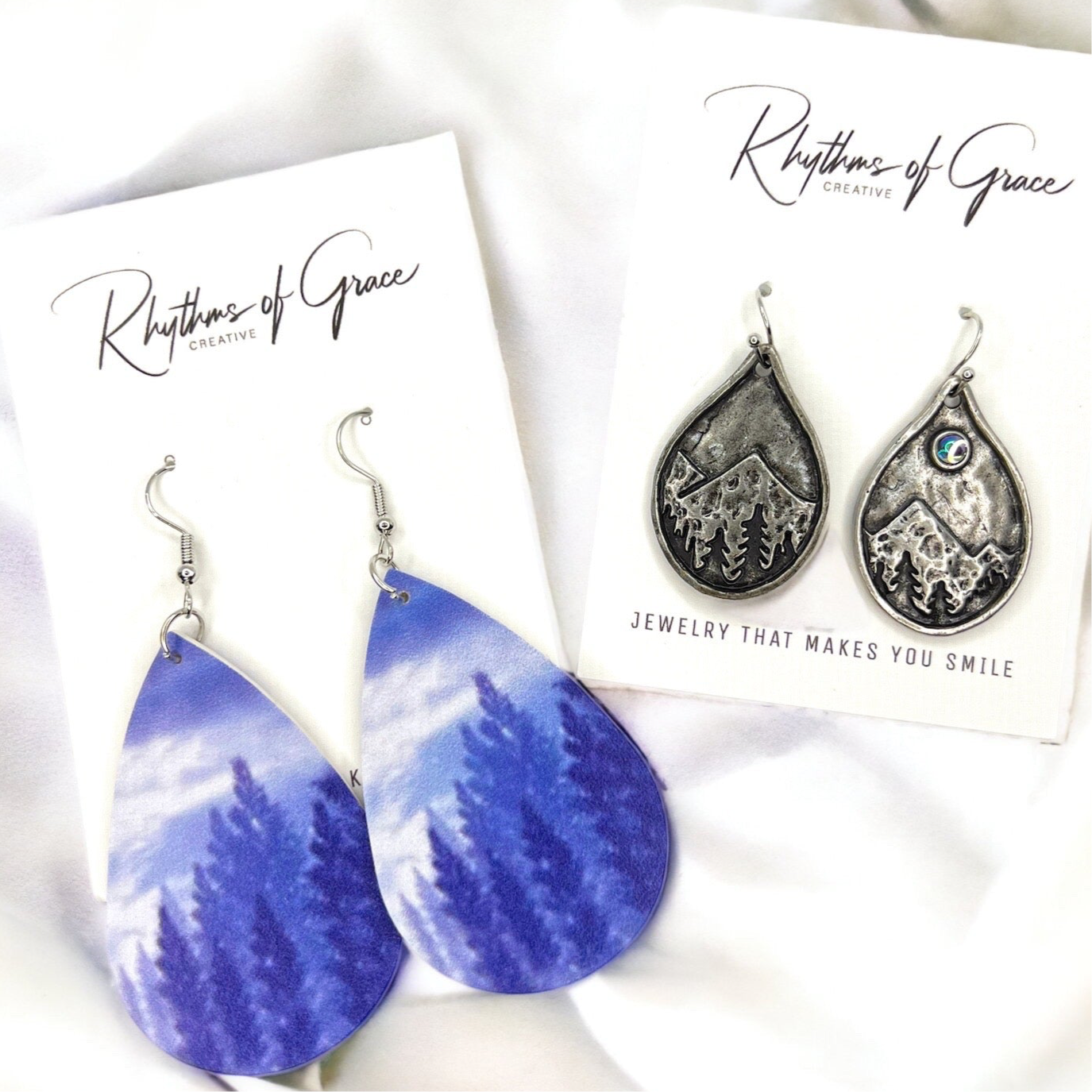 Adventure Awaits: Wanderlust Mountain Earrings - Redwood Forest Delights! - Rhythms of Grace Creative
