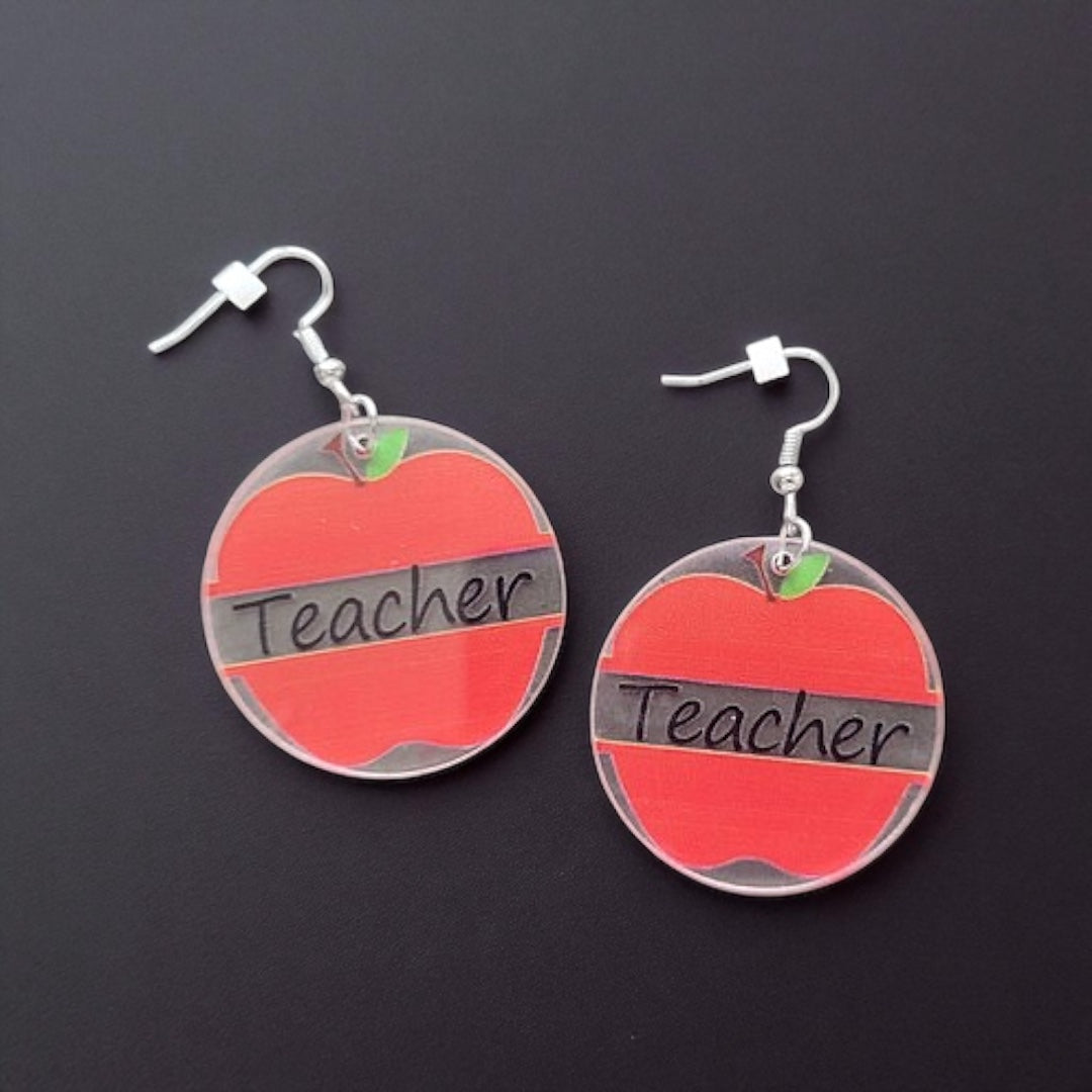 Teacher Earrings Collection: Show Your Passion for Teaching! 🍎 - Rhythms of Grace Creative