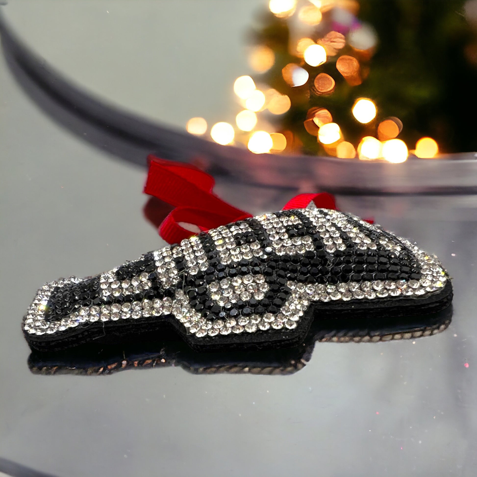 Personalized Rhinestone Cheerleader Christmas Ornament - Handcrafted Holiday Decor - Perfect Stocking Stuffer - Rhythms of Grace Creative