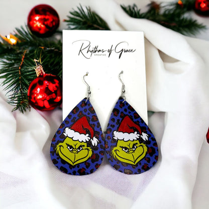 Mean One Dangle Earrings: Get Your Grinch On This Christmas!