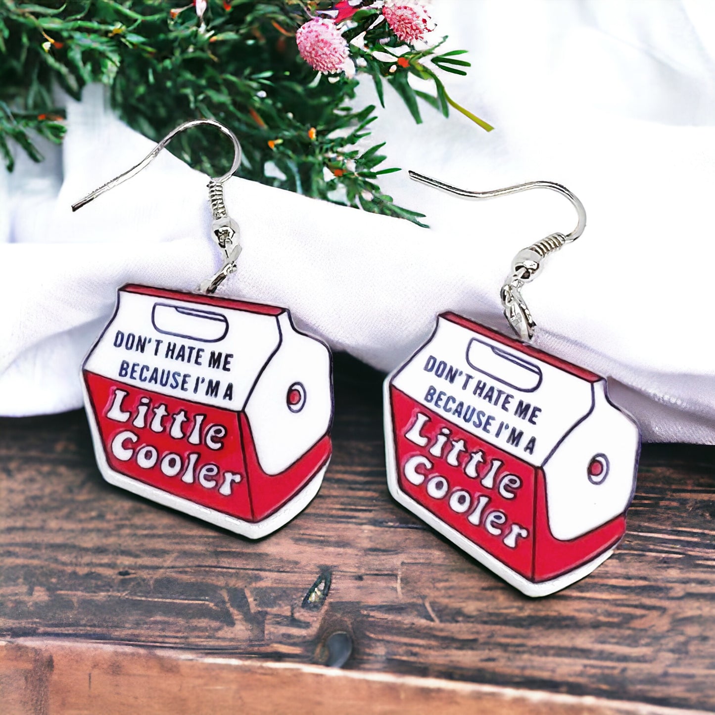 Don’t Hate Me ’Cause I’m a Little Cooler – Punny Earrings