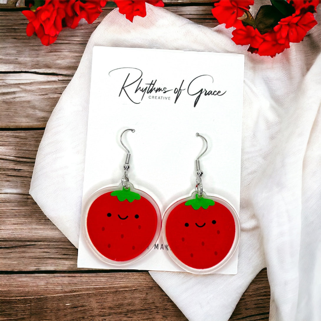 Berry Cute Strawberry Earrings – Sweet Summer Style!🍓
