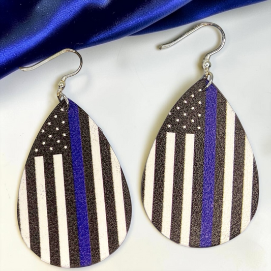 Show Your Colors: Back the Blue Dangle Earrings!