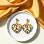 Enchanting Alice in Wonderland Mismatched Dangle Earrings | Whimsical Style & Unique Charm