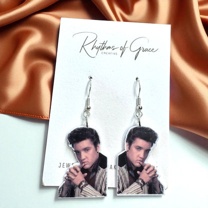 Rock Your Style: Elvis Presley Dangle Earrings - 12 Iconic Designs! 🎸
