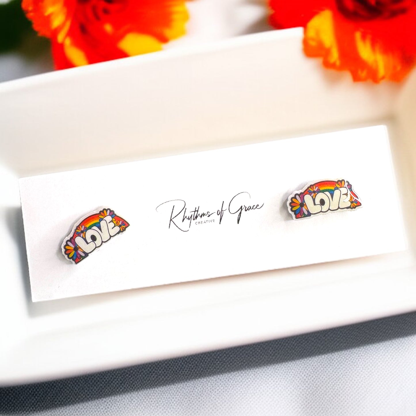 Radiate Love with Rainbow Stud Earrings!