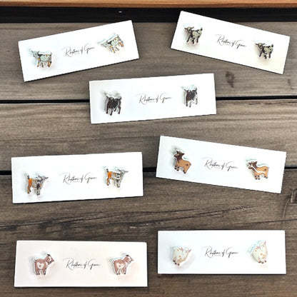 Goats Galore: Adorable Goat Stud Earrings! 🐐