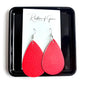 Teardrop Dream Earrings: Colorful Faux Leather Dangles for Every Occasion!