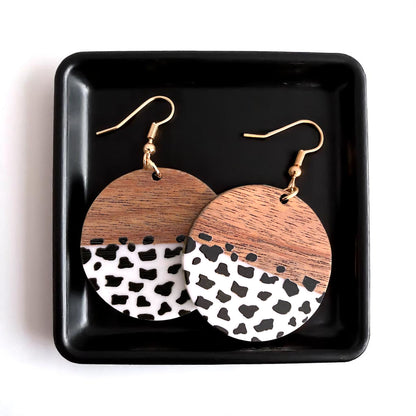 Boho Chic Cowprint Earrings - Unleash Your Wild Side!