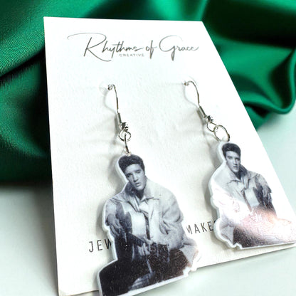 Rock Your Style: Elvis Presley Dangle Earrings - 12 Iconic Designs! 🎸