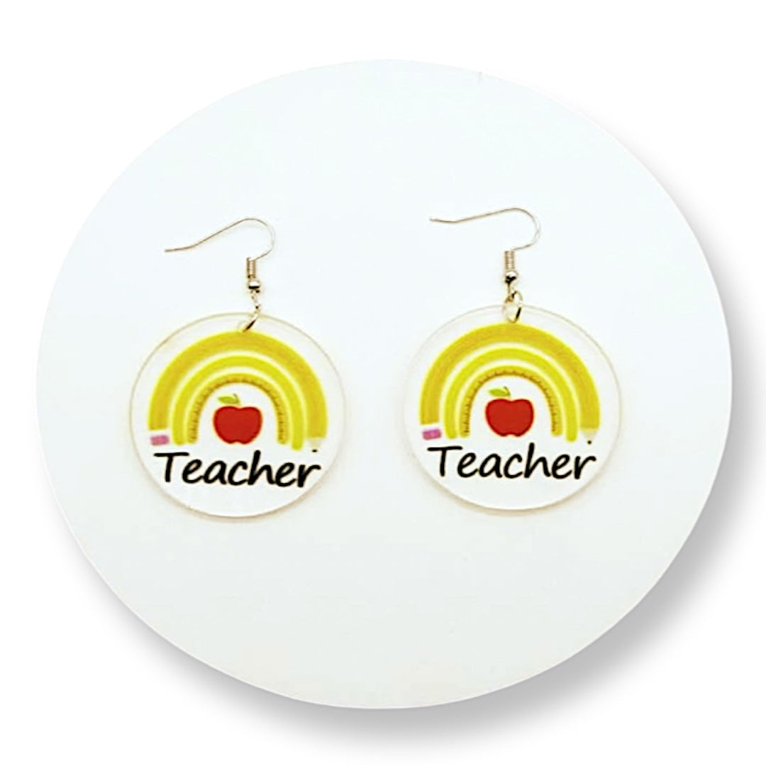 Teacher Earrings Collection: Show Your Passion for Teaching! 🍎 - Rhythms of Grace Creative